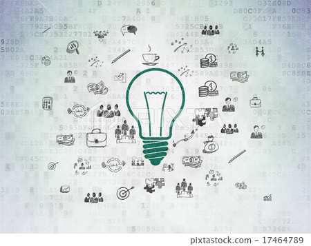Business concept: Light Bulb on Digital Paper - Stock Illustration ...