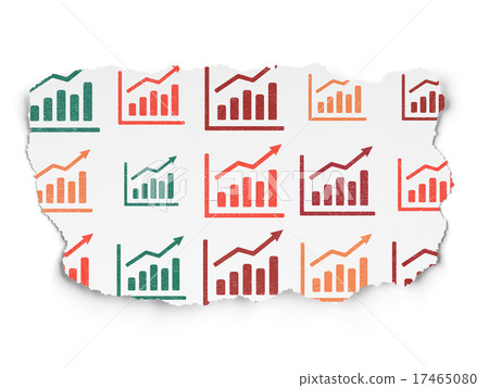 Finance concept: Growth Graph icons on Torn Paper Finance concept: Growth Graph icons on Torn Paper 17465080