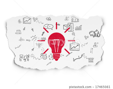 Finance concept: Light Bulb on Torn Paper Finance concept: Light Bulb on Torn Paper 17465081