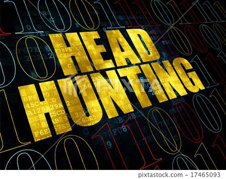 Finance concept: Head Hunting on Digital Finance concept: Head Hunting on Digital 17465093