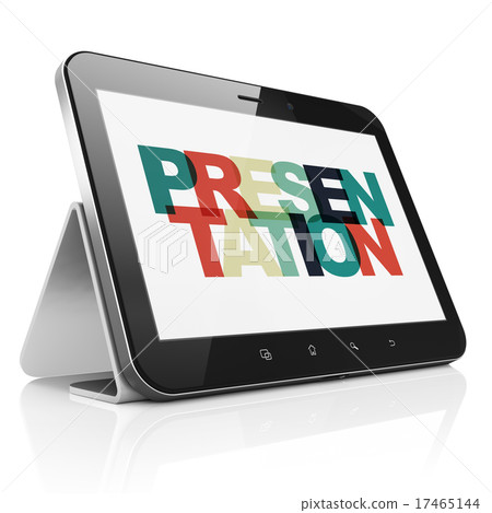 Marketing concept: Tablet with Presentation 17465144
