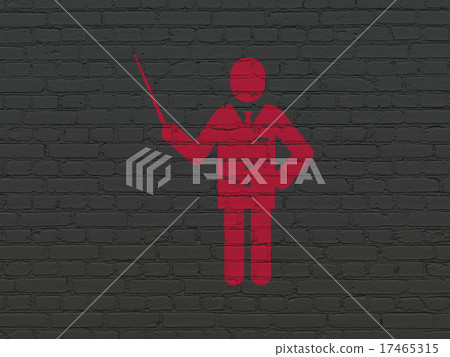 Education concept: Teacher on wall background-插圖素材 [17465315] - PIXTA圖庫
