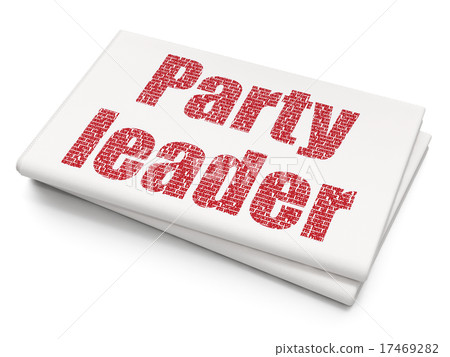 Politics concept: Party Leader on Blank Newspaper 17469282