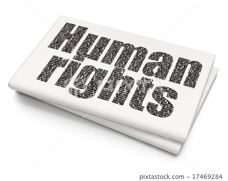 Political concept: Human Rights on Blank Newspaper Political concept: Human Rights on Blank Newspaper 17469284