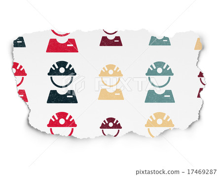 Industry concept: Factory Worker icons on Paper Industry concept: Factory Worker icons on Paper 17469287