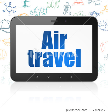 Tourism concept: Tablet with Air Travel on display Tourism concept: Tablet with Air Travel on display 17469347