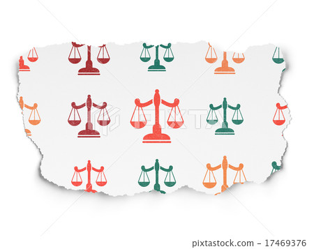 Law concept: Scales icons on Torn Paper background Law concept: Scales icons on Torn Paper background 17469376