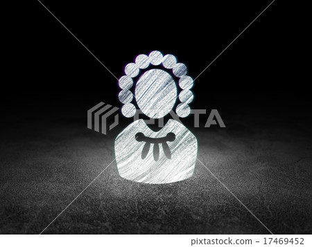 Law concept: Judge in grunge dark room 17469452