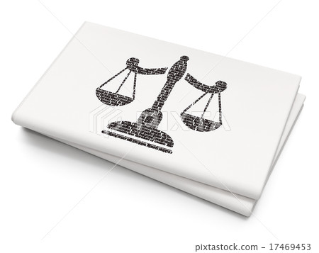 Law concept: Scales on Blank Newspaper background 17469453