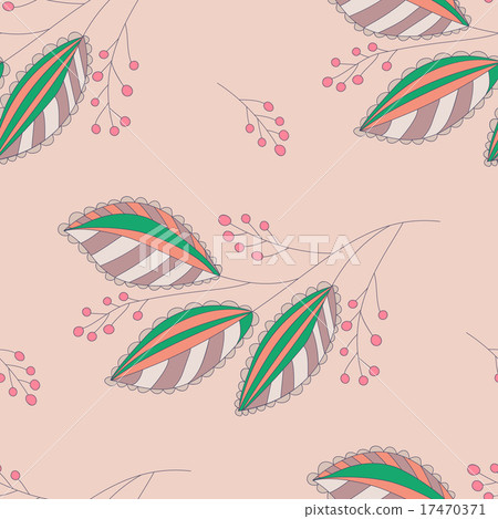 Seamless Botanical Pattern - Stock Illustration [17470371] - PIXTA