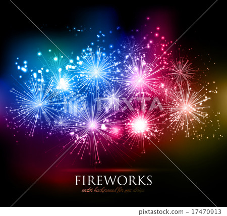 Vector Holiday Fireworks Background Vector Holiday Fireworks Background 17470913