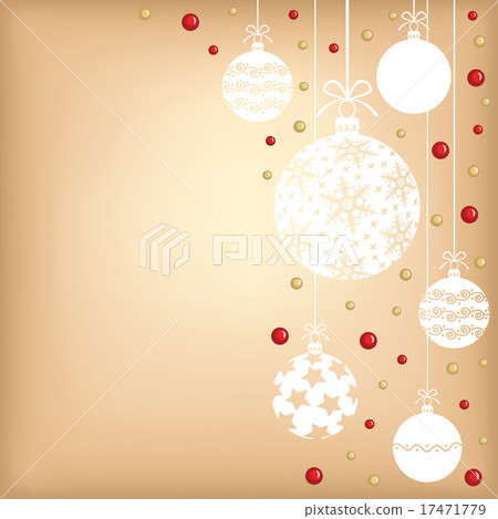 Christmas card with decorative balls Christmas card with decorative balls 17471779