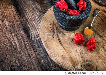 very strongly hot pepper Carolina Reaper 17472117