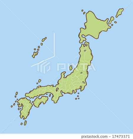 Map of Japan - Stock Illustration [17473371] - PIXTA