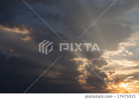 colorful sunset sky background with clouds 17473815