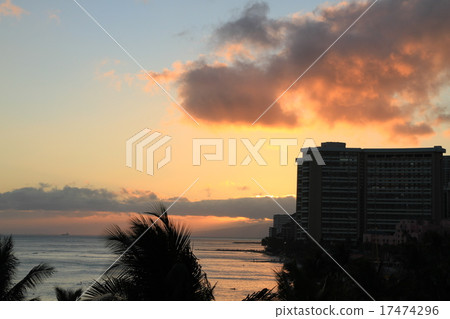 在夏威夷的晚上風景 在夏威夷的晚上風景 17474296