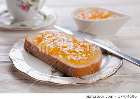 Slices of bread with jam 17474590