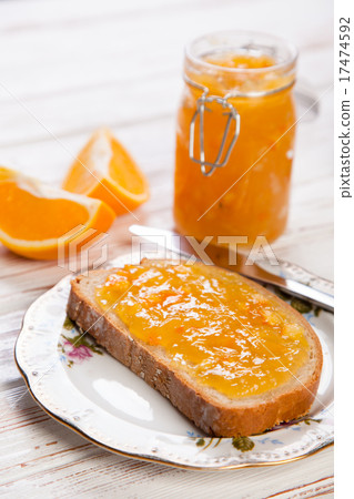 Slices of bread with jam 17474592