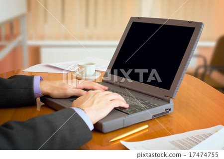 Business people planning on the laptop Business people planning on the laptop 17474755