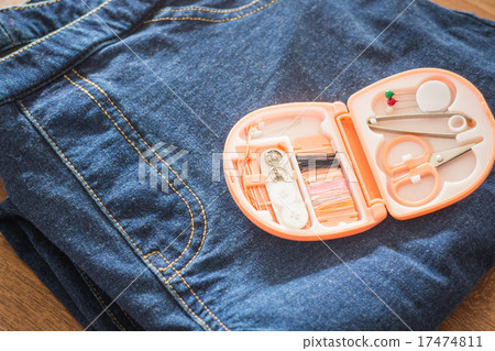 Sewing toolkit prepare to fix jean 17474811