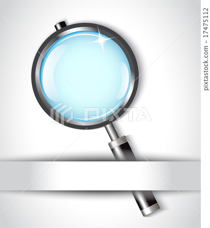 magnifier with shiny black pen and paper magnifier with shiny black pen and paper 17475112