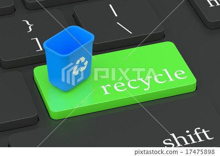 Recycle concept on keyboard button 17475898