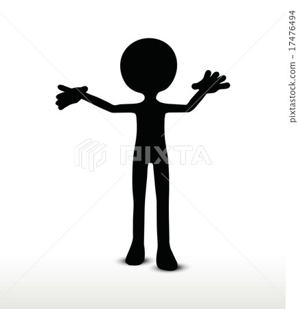 3d man silhouette walk towards 17476494