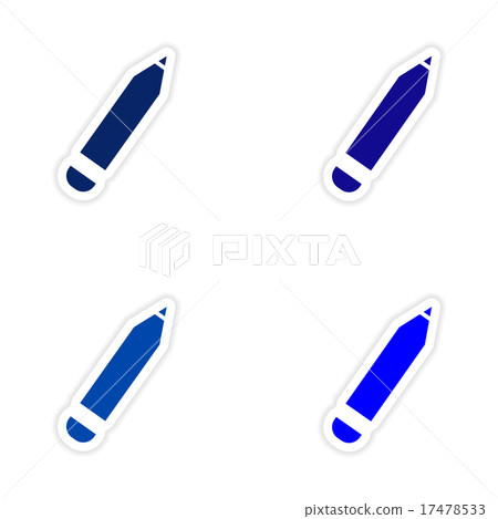 assembly realistic sticker design on paper marker assembly realistic sticker design on paper marker 17478533