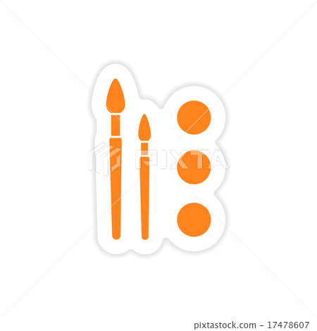 icon sticker realistic design on paper paint 17478607