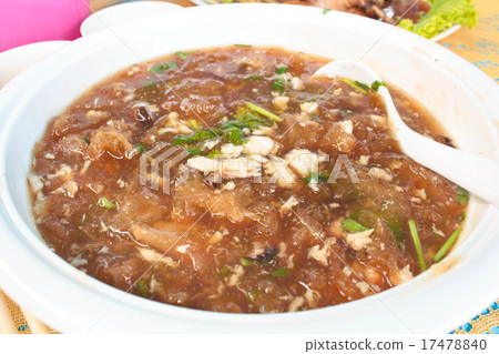 Fish maw and crab meat and mushroom. Fish maw and crab meat and mushroom. 17478840