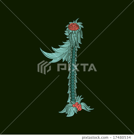Abstract number 1 logo icon in Blue tropical Abstract number 1 logo icon in Blue tropical 17480534