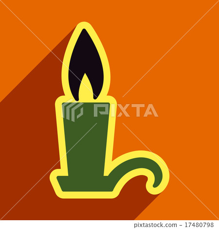 Flat with shadow Icon candlestick bright Flat with shadow Icon candlestick bright 17480798