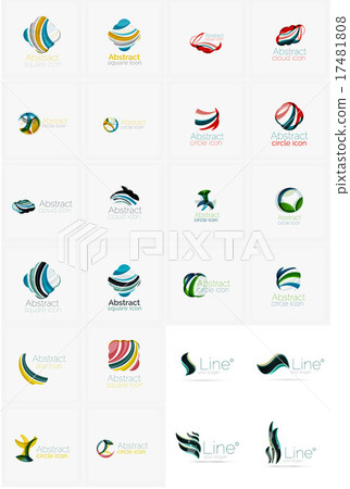 Universal abstract geometric shapes - business 17481808