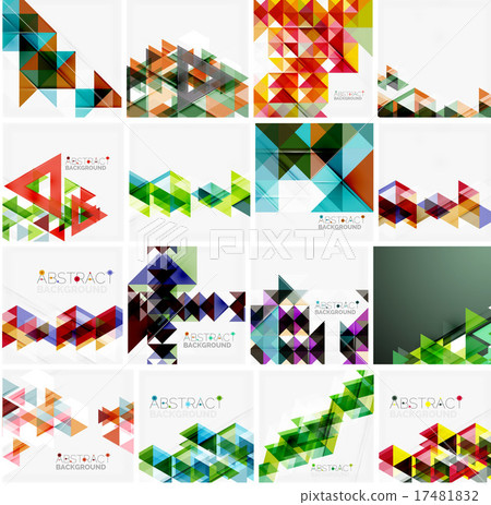 Set of triangle geometric abstract backgrounds Set of triangle geometric abstract backgrounds 17481832