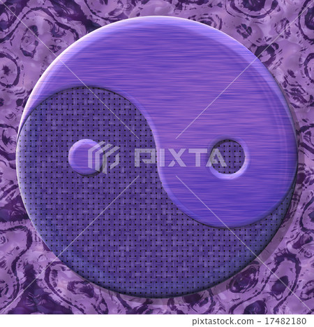 Yin-yang symbol with generated texture background 17482180