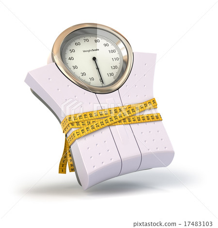 Weighting scales with measuring tape. Weighting scales with measuring tape. 17483103