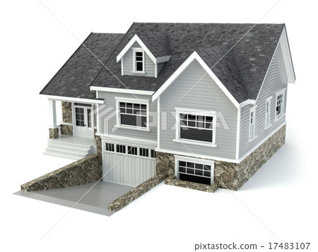 House isolated on white. Real estate concept. 17483107