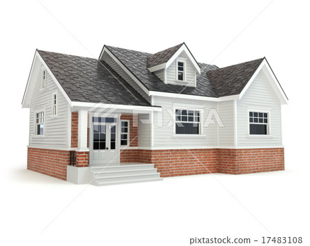 House isolated on white. Real estate concept. 17483108