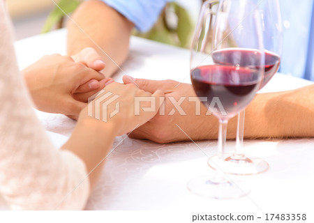 Loving couple drinking wine Loving couple drinking wine 17483358
