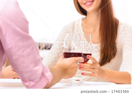 Loving couple drinking wine  17483360