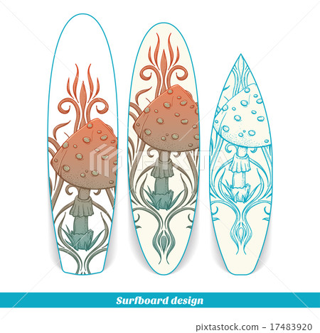 Surfboard Design Abstract Mushroom Two Surfboard Design Abstract Mushroom Two 17483920