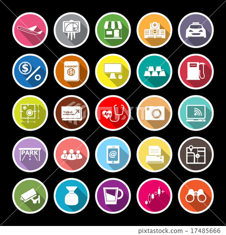 Application flat icons with long shadow Application flat icons with long shadow 17485666