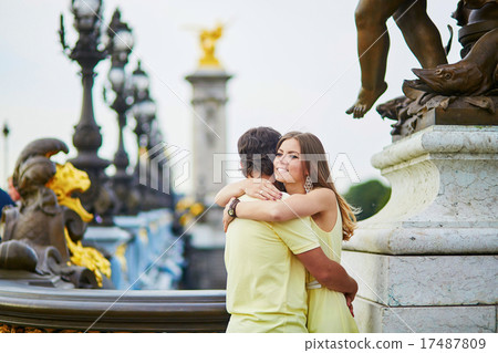Beautiful young dating couple in Paris Beautiful young dating couple in Paris 17487809