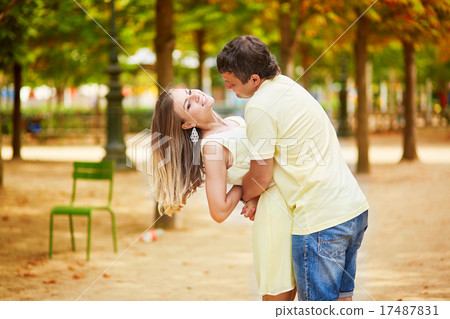 Beautiful young dating couple in Paris Beautiful young dating couple in Paris 17487831
