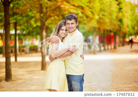 Beautiful young dating couple in Paris Beautiful young dating couple in Paris 17487832