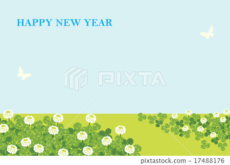 Clover's landscape with haiku 17488176