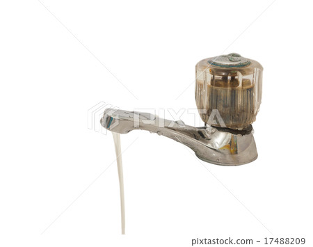 Wasting water - Water drop from old water tap Wasting water - Water drop from old water tap 17488209