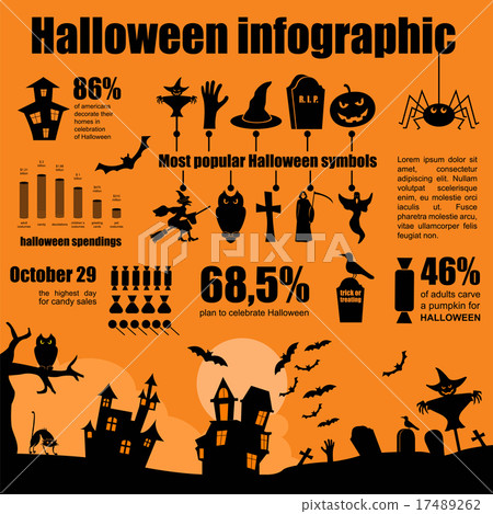 Halloween infographic design 17489262