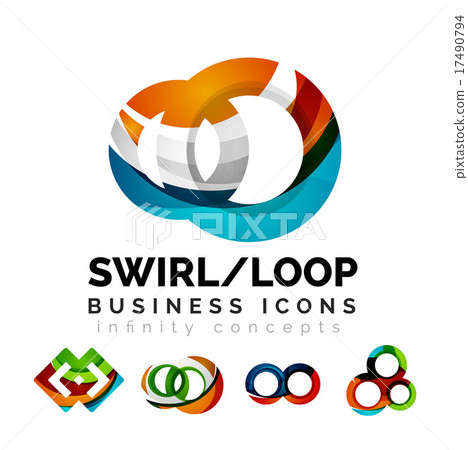 Set of infinity concepts, loop logo designs 17490794