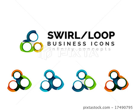 Set of infinity concepts, loop logo designs 17490795